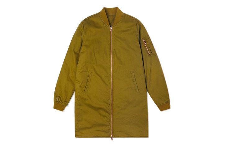 Converse Coats Women's Green Baseball Collar Moderate Straight Fit 10019431-A02