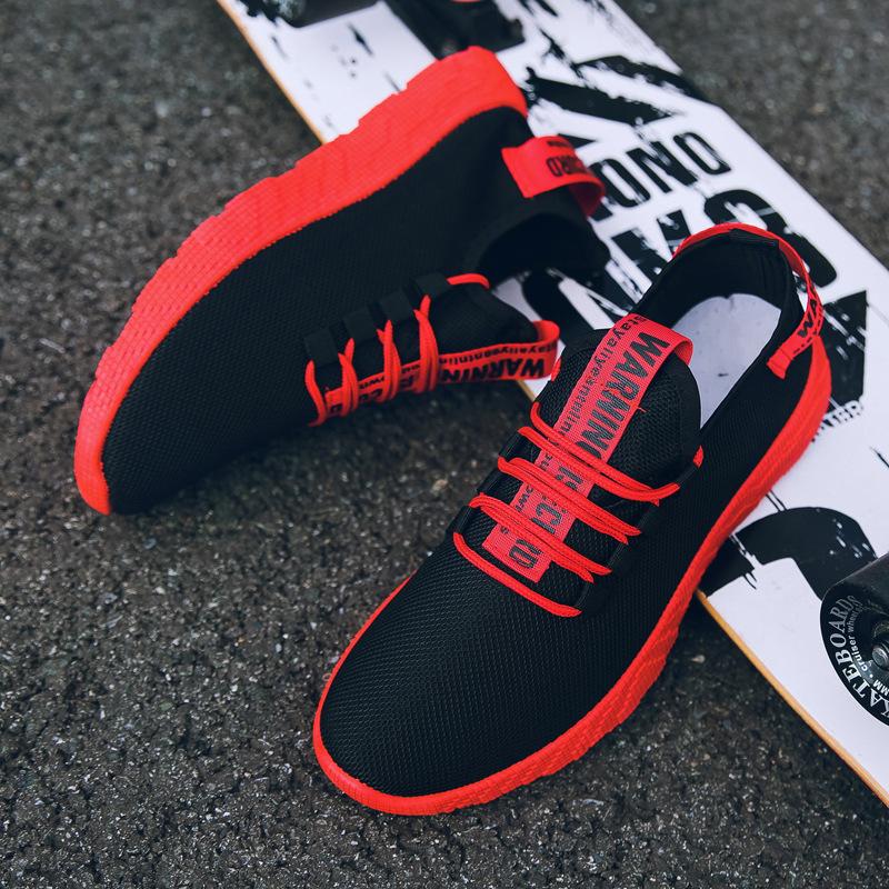 2023 Youth Fashion Casual Shoes Breathable Lightweight Student Couple Running Shoes Flying Woven Comfortable Sports Shoes