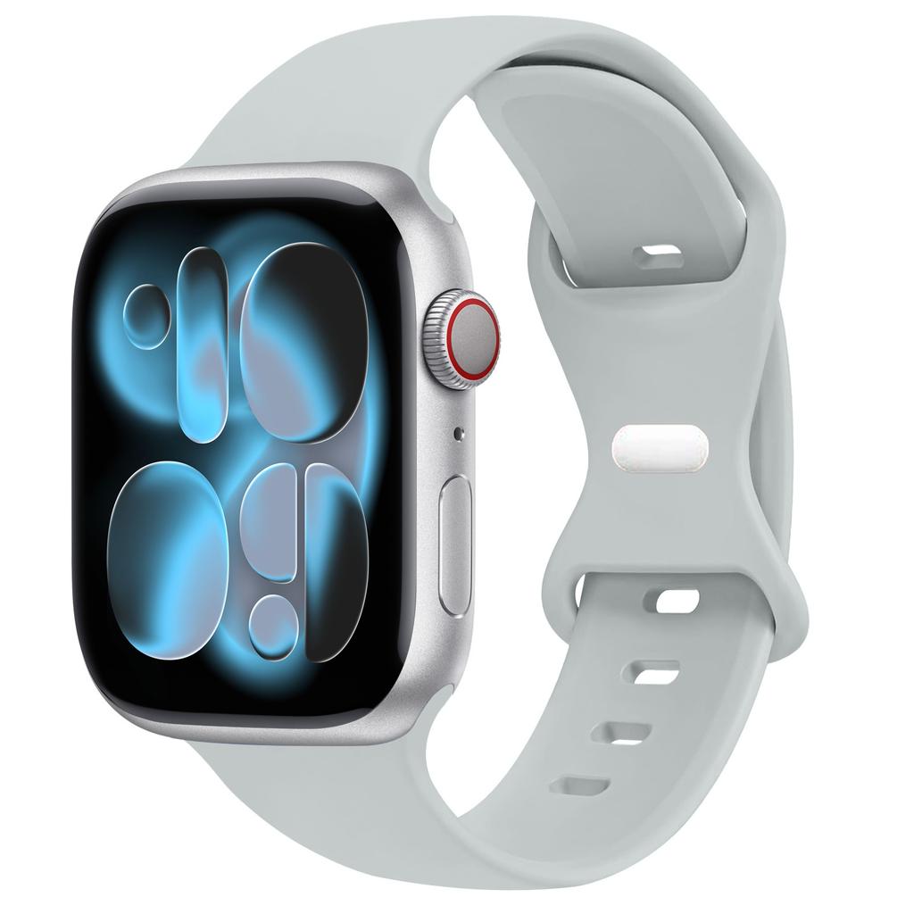 Sport Silicone Strap For Apple Watch Bands 40mm 44mm 46mm 45mm 41mm 49 42mm Correa Bracelet iWatch series 10 11 9 8 7 ultra 3 SE