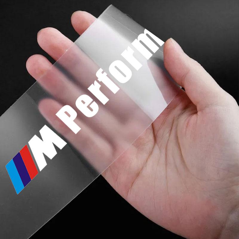 4ks Ochrana prahu auta Transparentní Dekorativní M LOGO Odznak 3D Samolepka Pro BMW M Performance E36 E46 E60 E90 E91 E92 E93 F30 F20 X1 X3 X5 X6 X7