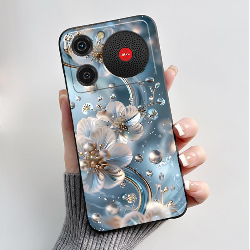 For Nubia Music Case Z2353 Butterfly Flowers Silicone Phone Cover For ZTE Nubia Music Funda Protection Shockproof Bumper Shell