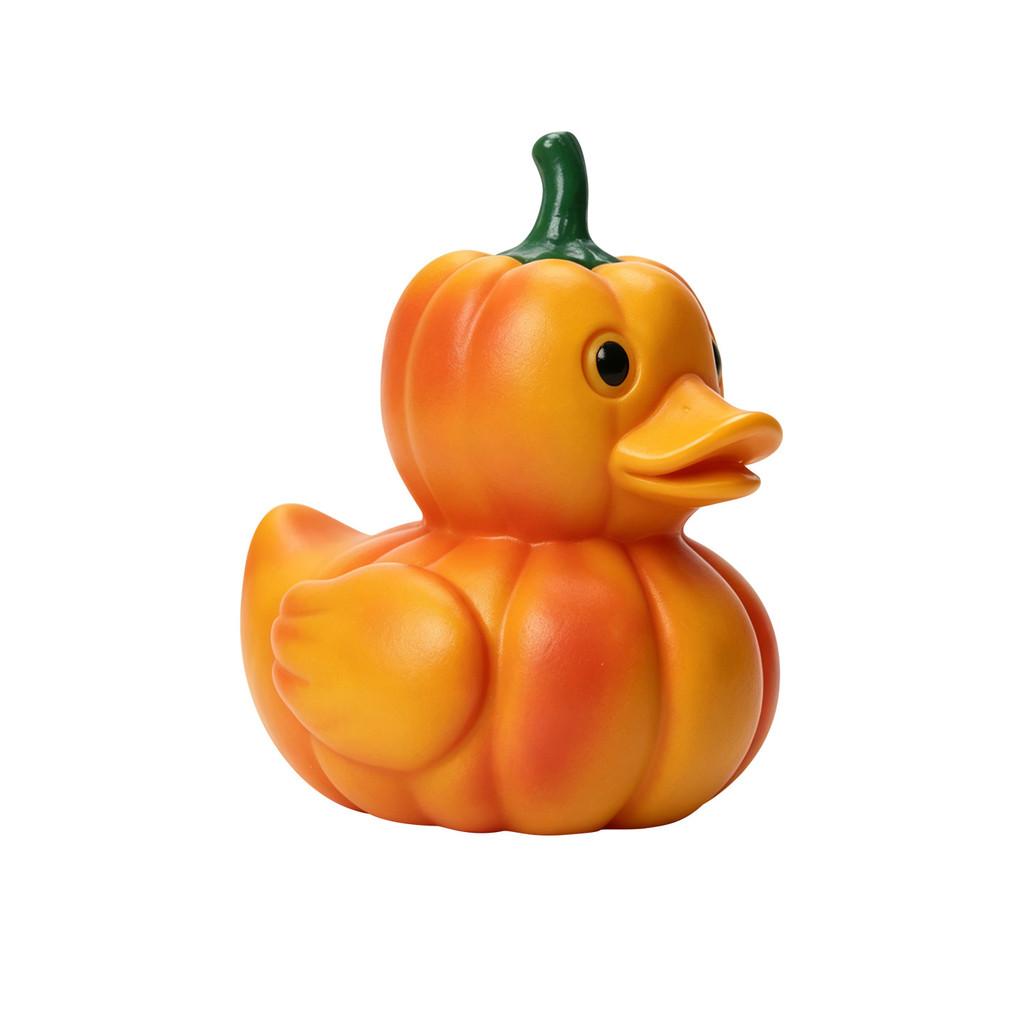 Figurina di Anatra con Frutta e Verdura Cartone Animato PVC Decorazione Creativa per Scrivania per Regalo e Collezione