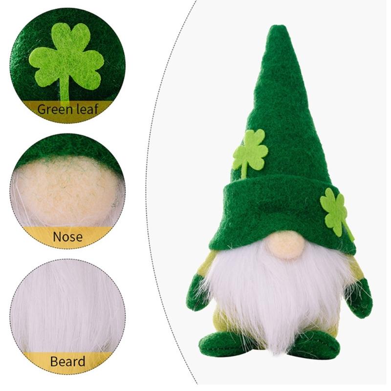 Patrick Day Gnome Decorations Handmade Gnome Ornament, Handmade Gnome Gift for Kid Adult Patrick Day Festival