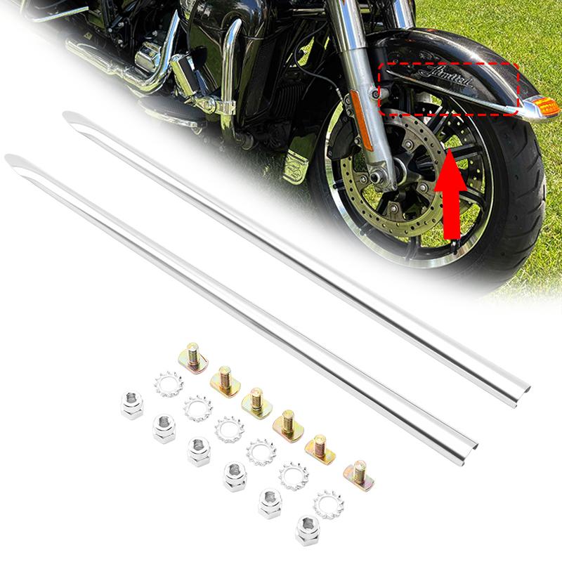 

Motorcycle Front Fender Spear Trim For Harley Heritage Softail Classic FLSTC Touring Road King Electra Glide Ultra 1982-2025 серебряный