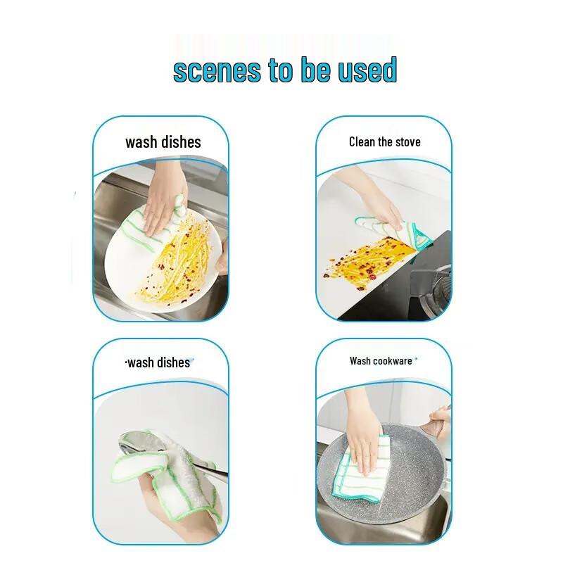 MIAOJIE Bamboo Fiber Oil-Removing Cleaning Cloths