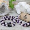 Couple Bracelets Set of 2 Amethyst Rose Quartz