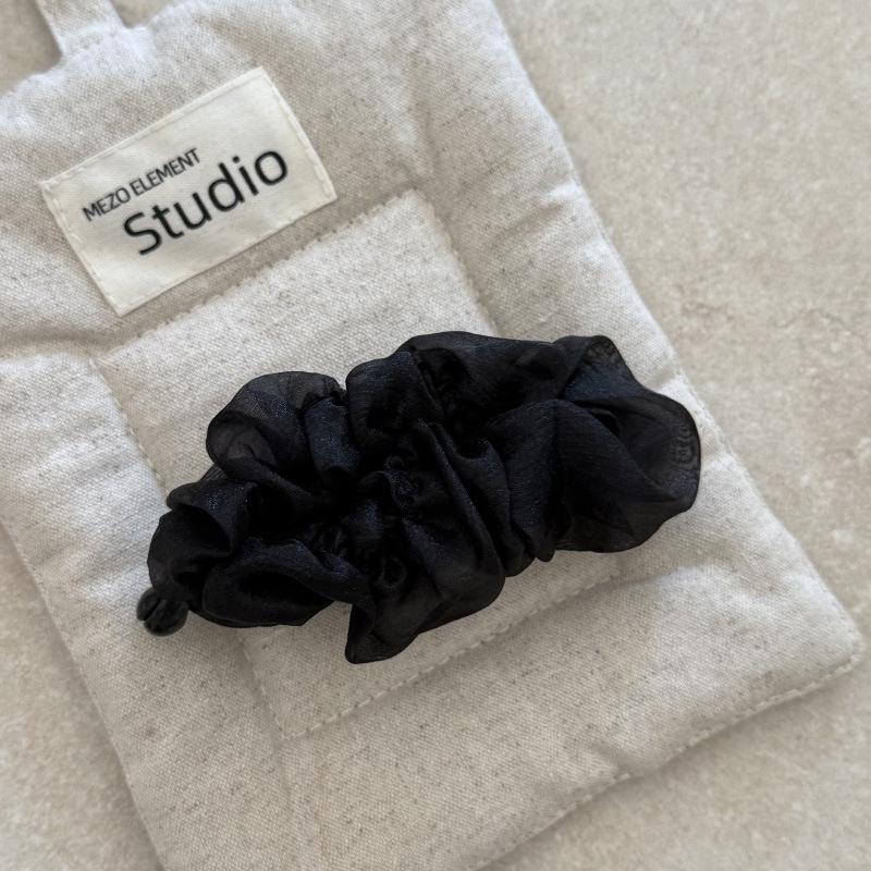 

Корейские складки Тканевая ткань Зажим-банан Вертикальный зажим Женщины Девушки Простой Большой размер Головной убор Держатель для хвостика Бантик Заколка для волос