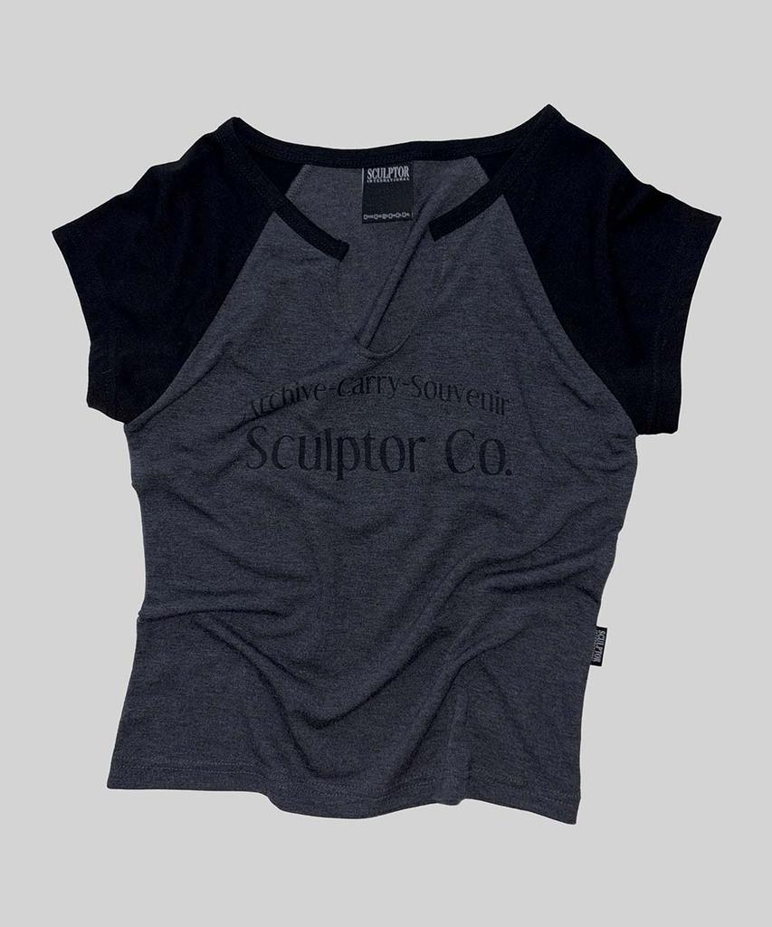 SCULPTOR Archive Raglan Tee Charcoal
