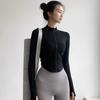 Sports Tops for Women, Long-Sleeved T-Shirts, Tight-Fitting, Short, Slimming, Sexy Fitness Jackets, Running Design, Trendy and Versatile