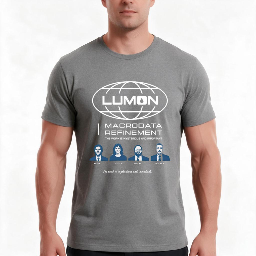 Lumon Macrodata Refineunisext Tshirt Summer Casual Cotton Tee Oversized Streetwear Tops Vintage Graphic Print Unisex Unisex Unisex