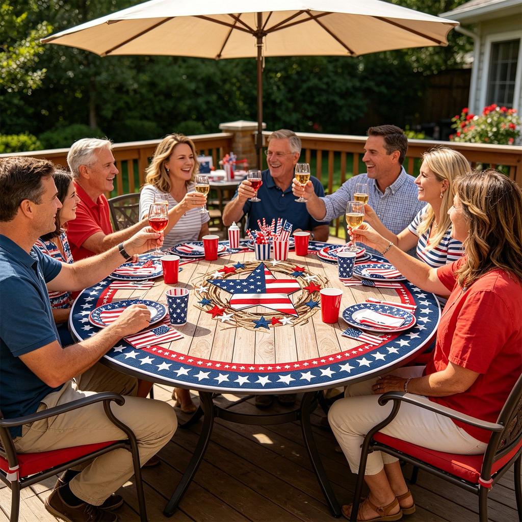 Independence Day Party Tablecloth For Children, Patriotic Party Decorations, Disposable PE Tablecloth