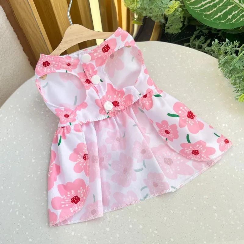 Dog Princess Dress Kitten Pet Skirt Spring Summer Cute Dog Dress Bow Lace Clothes for Small Medium Puppy Poodle Chihuahua
