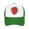 Morocco Flag Moroccan Mesh Baseball Cap Unisex Women Casual Sun Hats  Hat Breathable Summer Trucker Hat