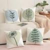 Minimalist Plants Cushion Cover Short plush Doublesided Print Square Throw Pillow Covers Sofa Home Cushion Decor