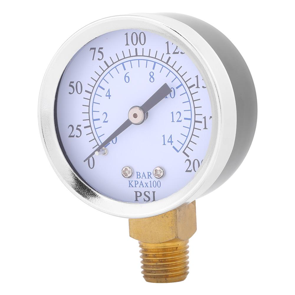 

Air Compressor Pressure Hydraulic Gauge 1 4 NPT 0 200PSI 0 14bar Manometer