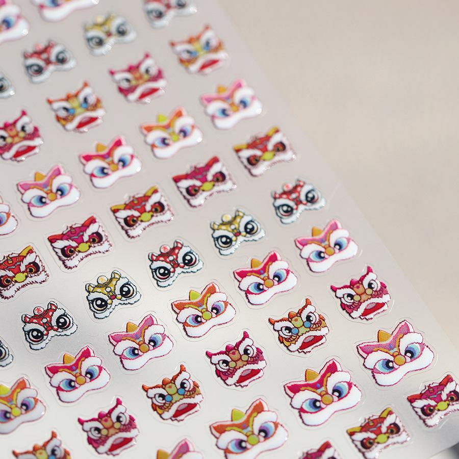 TENSOR Matte Lion Dance Nail Stickers M-912 - Jelly Gel Series