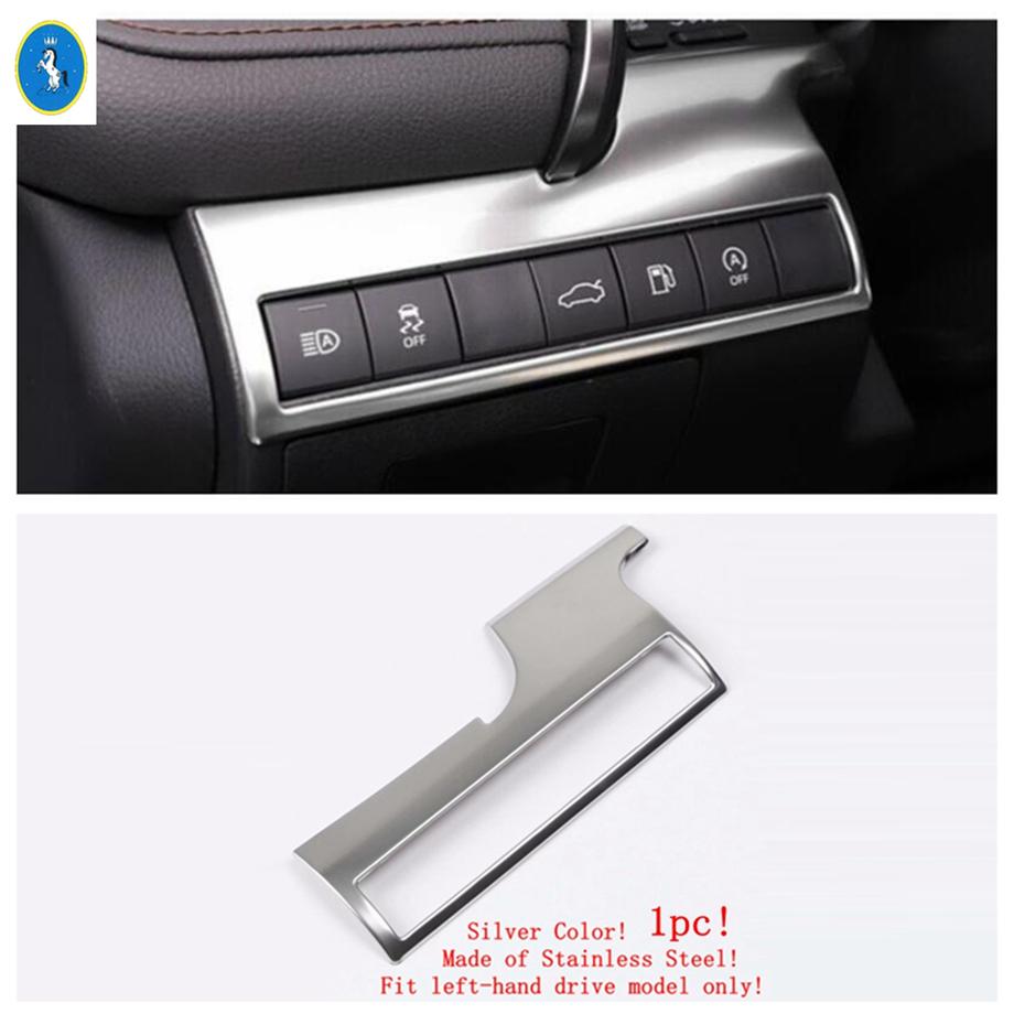 Head Warning Light Start Stop Engine Push Button Control Switch Panel Cover Trim For Toyota Camry 2018 -  Silver Accessories