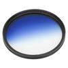 JuneStar 67mm SLR Lens Gradient Filter for Canon Nikon Sony Olympus Fuji Camera LensesGradient Blue