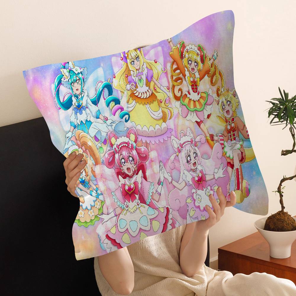 Pretty Cure Anime Cushion Cover Pillowcase Upholstery Sofa Throw Pillow Home Decor Pillowcas