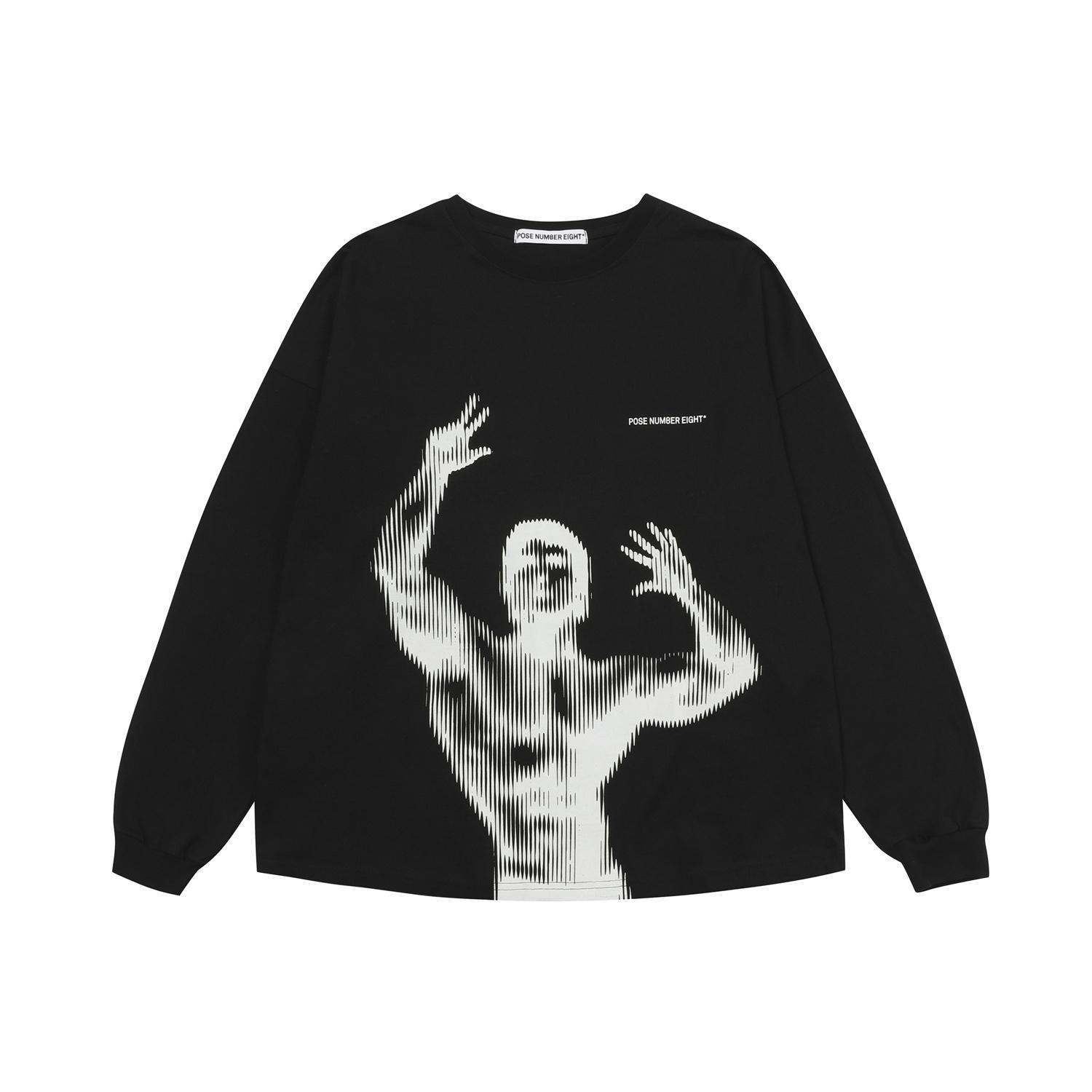 Pose Number Eight Eight Posing Long Sleeve (Black/White) 1