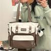 Chic Vintage-Inspired Canvas Tote Bag for Women - Waterproof, Adjustable Strap, Large Capacity Crossbody & Shoulder Handbag
