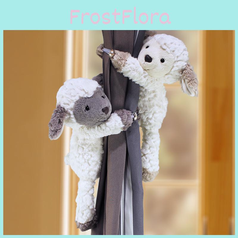 Sheep Curtain Tiebacks With Plush Animal Dolls For Kids Room Decoration Window