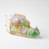 Resin Crystal Dragon Head Figurine With Natural Waterstone For Home Office Decor