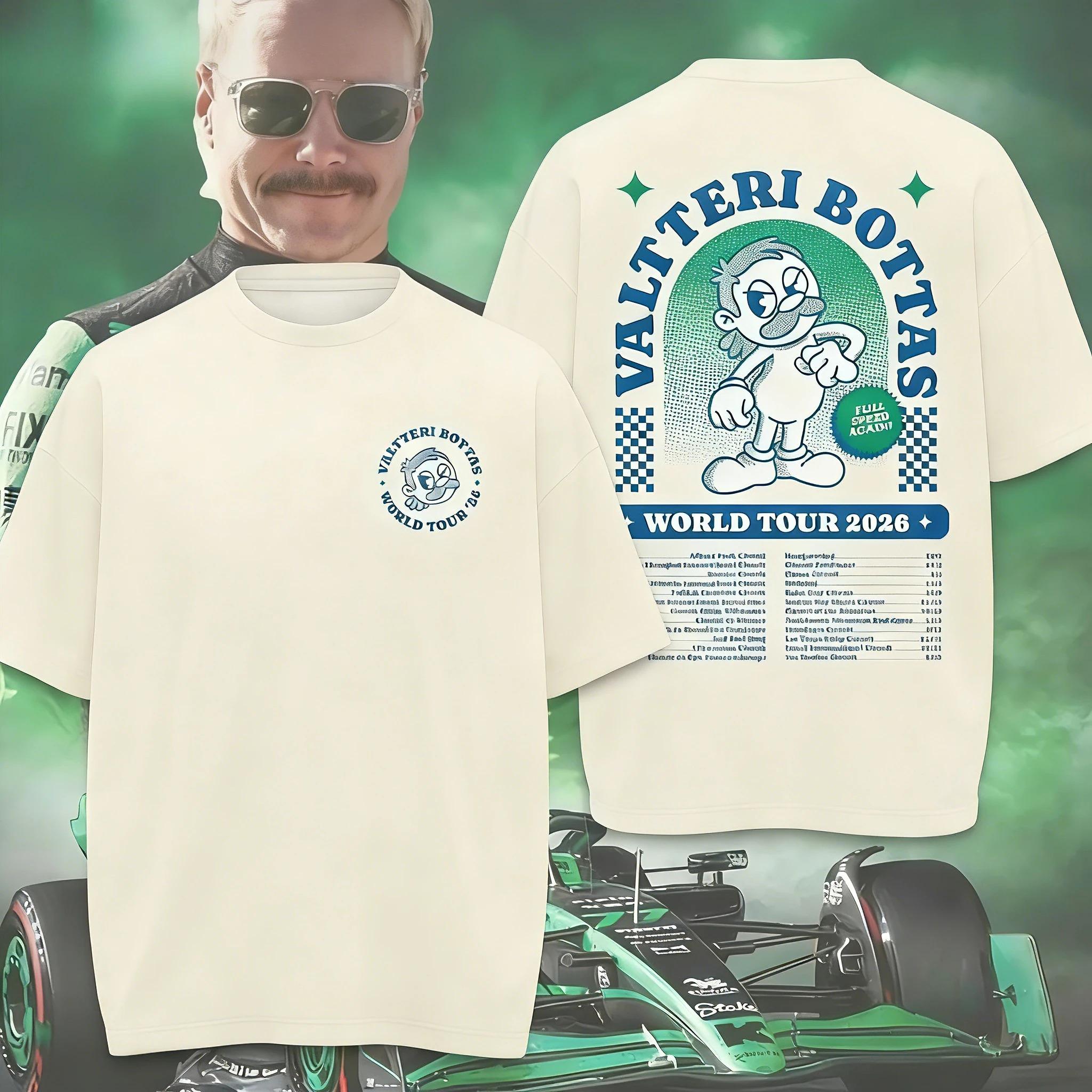 

Summer Fashion Trendy Tee Valtteri Bottas World Tour 2026 Universal Gift T-Shirt for Fans - Comfortable and Breathable Y2k Oversized Tshirt XXXL