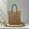 Casual large capacity woven handbag summer beach straw bag shoulder underarm tote bag