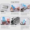 Toothpaste Tube Squeezer Dispenser, 2PCS Toothpaste Roller Squeezer Tool Metal Tooth Paste Holder for Bathroom, Silver