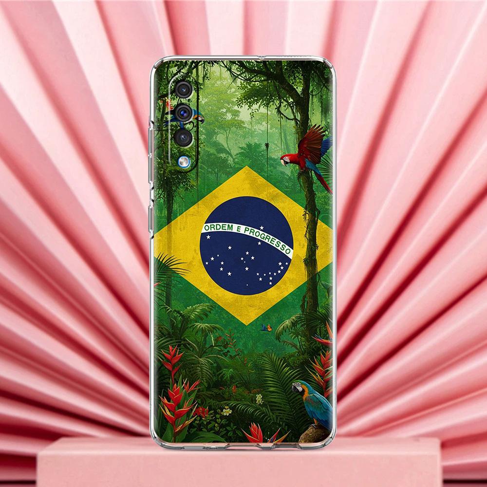 Phone Case For Samsung A56 A36 A26 A24 A16 A14 A12 A32 A50 A70 A20E A22 A40 A34 A54 A42 A52 5G A04s A06 Cover Large Brazil Flag