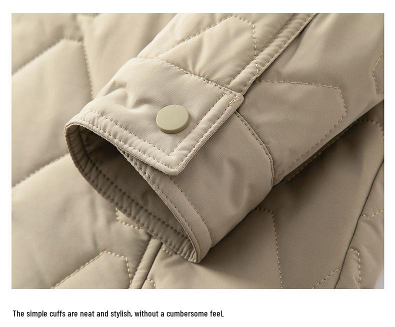 Men's Lightweight Winter Cotton Casual Jacket - Warm Lapel Coat for Middle-Aged Men