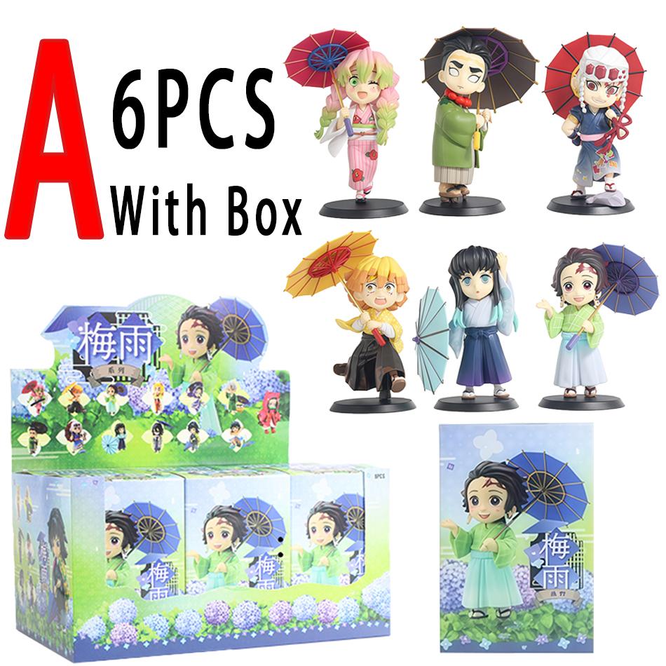 Demon Slayer Figure Toy Anime Kimetsu Yaiba Umbrella Tanjiro Nidouzi Inosuke Zenizu Figurine Model Doll Gifts PVD no series Kid Friendly Entertaining