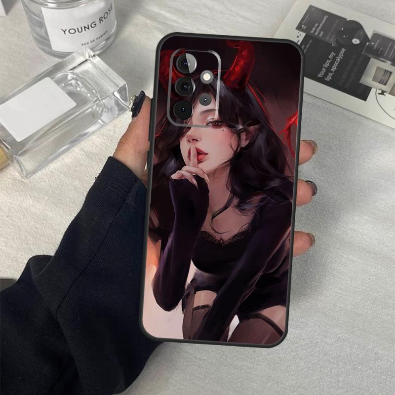 Aesthetic Devil Woman Bad Girl Case For Samsung Galaxy A56 A36 A16 A33 A13 A23 A52 A32 A12 A54 A34 A14 A53 A15 A35 A55 A17