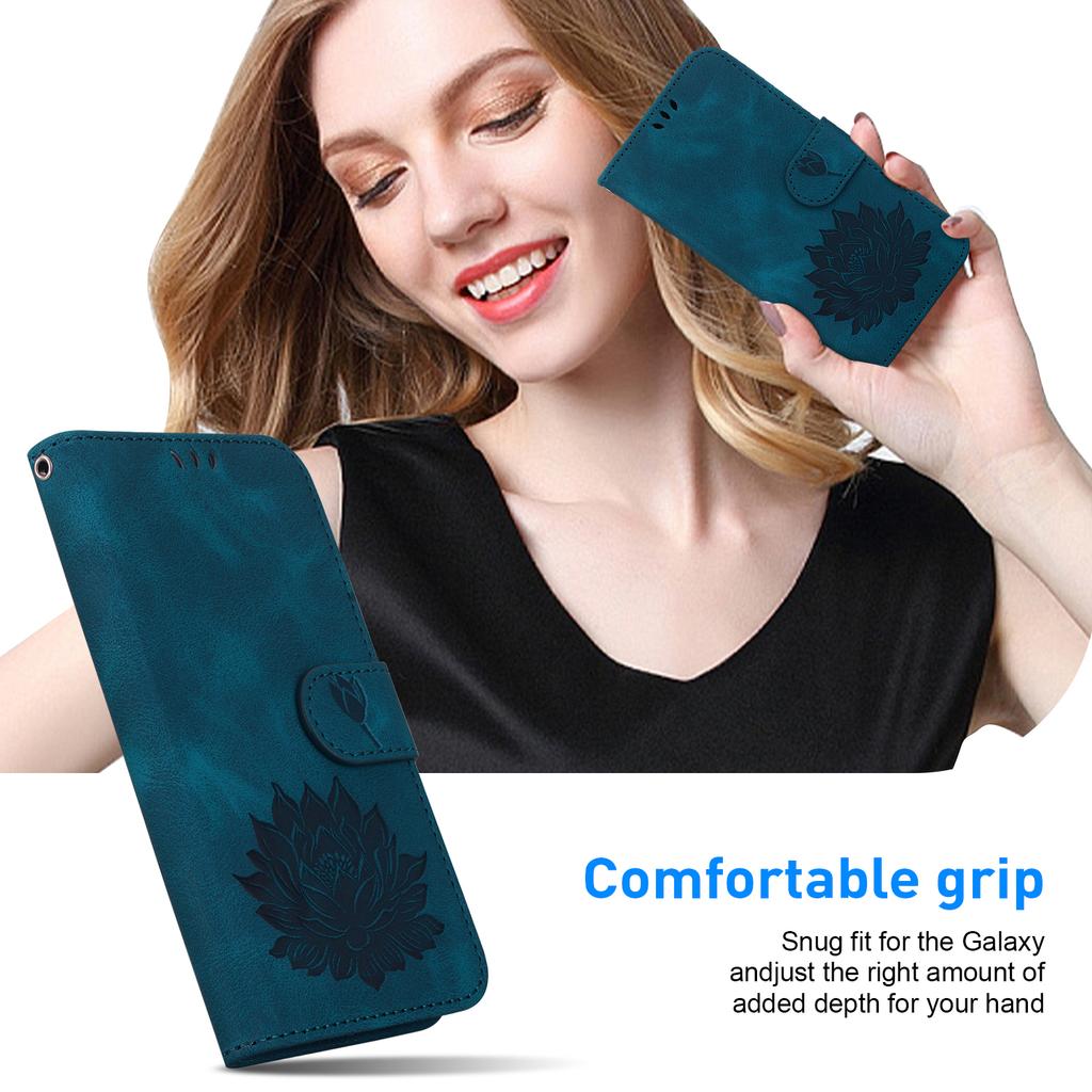 Für Motorola Edge (2024) 5G Brieftasche Handyhülle Lotus Prägung Leder Ständer Abdeckung