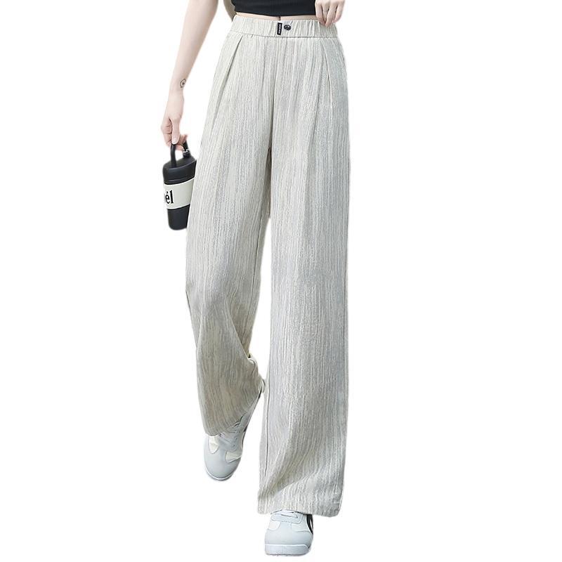 Stylish Women's High-Waisted Wide-Leg Pants - Summer Thin & Comfortable