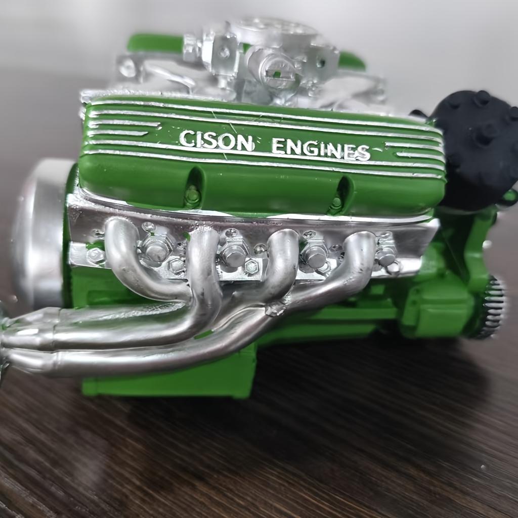 Engine Model Figurine, An Eight-cylinder Engine Creative Model, Featuring A Retro Mechanical Style, Suitable for Decoration In