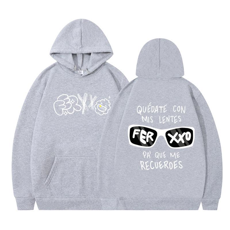 Podzim a zima Nový potisk Rap Singer Trendy značkový hip-hopový svetr Pánská volná ležérní mikina s kapucí