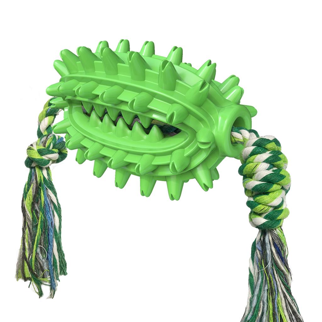 Multifunctional Cactus-Shaped Molar Ball With Rope For Dogs