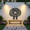 Metal Sheep Wall Art Farm Sign Cute Animal Decor For Room