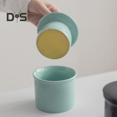 Französischer Buttertopf, Keramikdose mit versiegeltem Deckel, einfarbiges Design, langlebiger Butterbehälter für die Küche, multifunktionale Vorratsdose für Marmelade und Nüsse