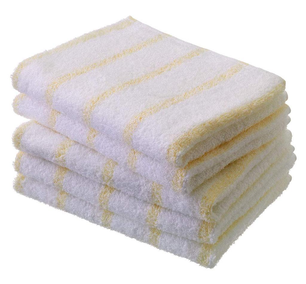 Set of 5 Senshu Towels with a Border Pattern 35 X Yellow Japanese-made (approx. 85cm),