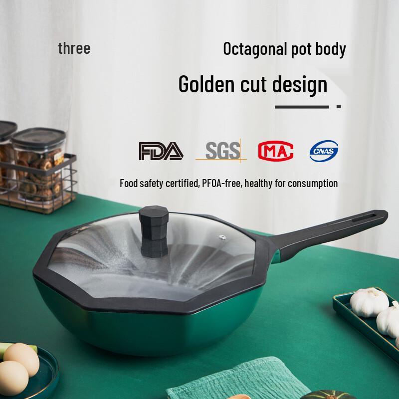 Xiaocaiya Octagonal Maifan Stone Non-stick Wok