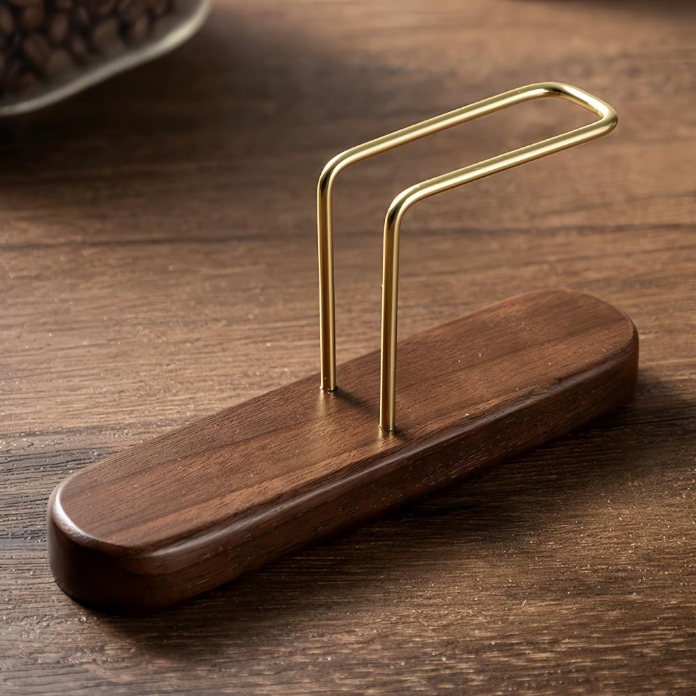 Coffee Filter Paper Storage Rack Solid Wood Base Simple High-end Desktop Decoration Office Home Professional Coffee Accessories