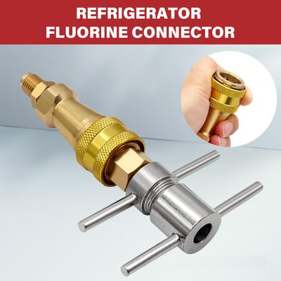 Adaptador de Recarga de Refrigerantes de Geladeira Acoplamento Rápido Acessório Carregamento de Refrigerantes Acoplador Rápido Peça de Reparo de Refrigerador