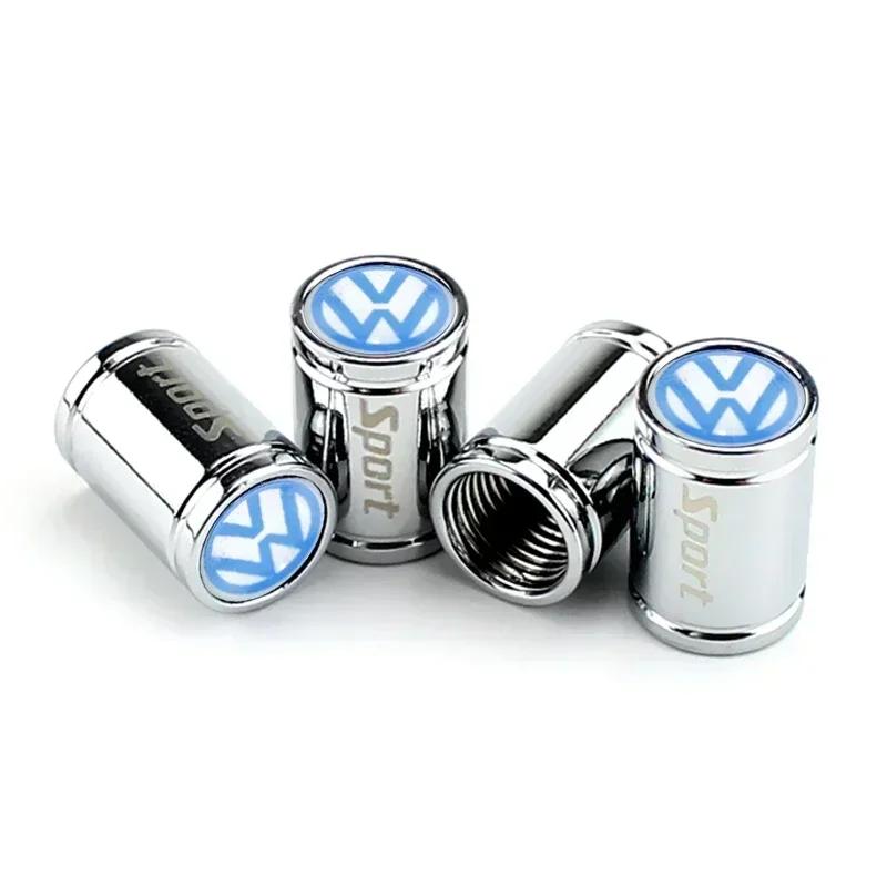 2026 New For VOLKSWAGEN VW 4PCS Car Wheel Tire Valves Tyre Stem Air Caps for Volkswagen Touran Polo Tiguan Passat GTI R Line Gol