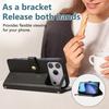 PU Leather Card Holder Wallet Phone Case with Crossbody & Wrist Strap for 16E 17 Ari 16 15 14 13 12 11 Pro Max XS 8 Plus