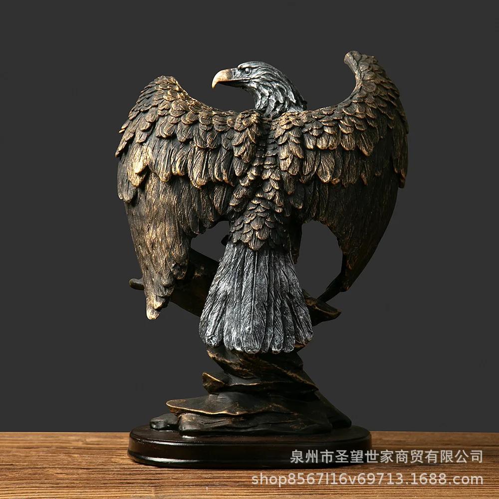 Bronze Resin Eagle Collectible Decorative Eagle Statue Home Decor Office Decor Statue, Art Decor Ornament, Birthday Holiday Gift