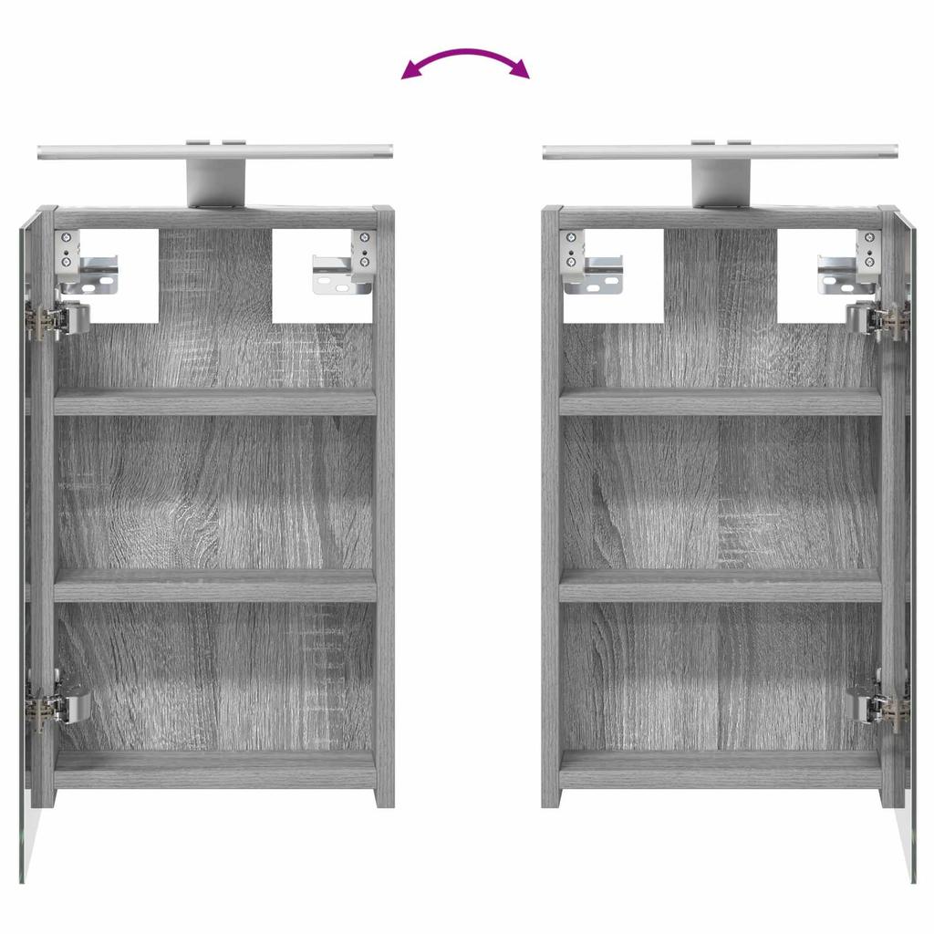 Bathroom Cabinet Set 3 Pcs 80 X 10.5 X 50 Cm Engineered Wood