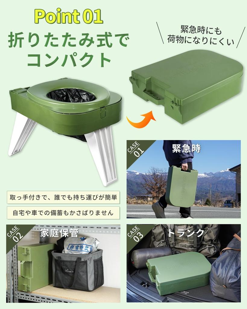 FUTUREFOX by Disaster Preparedness Portable Portable Toilet for 150kg Weight Includes Toilet Kit Toilet [Recommended Specialists] Disasters, Compact,